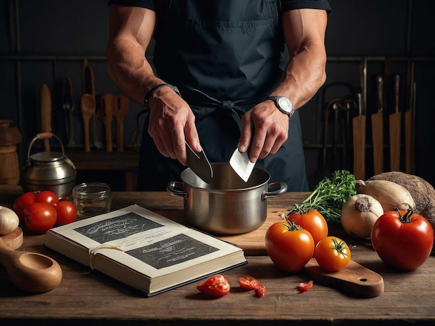 Kuchár pripravuje jedlo